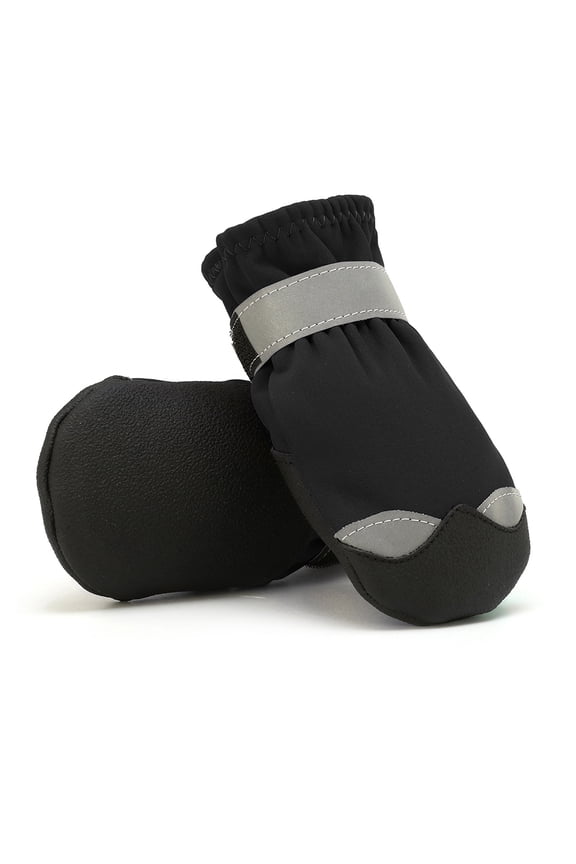 1Set Black Dog Outdoor Shoes with Soft Washable Material and Anti Collision Toe