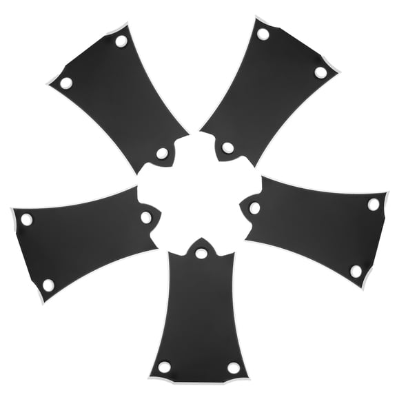 LOLIPPYY 1Set Black Guitar Neck Cover Metal Plate for Precise Truss Rod Adjustment and Protection
