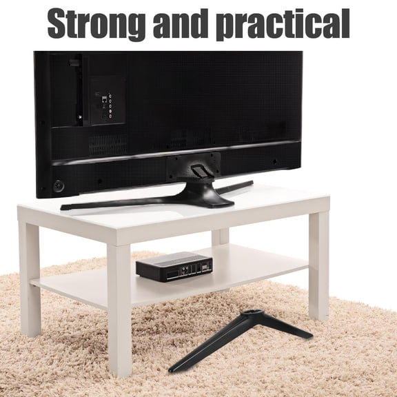 LOLIPPYY 1Set Black TV Stand Legs Replacement No Drill Flat Screen Support for Smart TV Tabletop Use