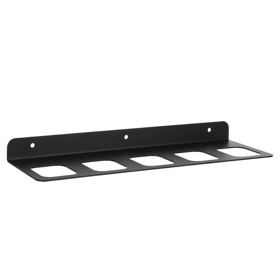 LOLIPPYY 1Set Black Wall Mounted Tool Rack Garage Organizer with Powder Coated Steel Construction