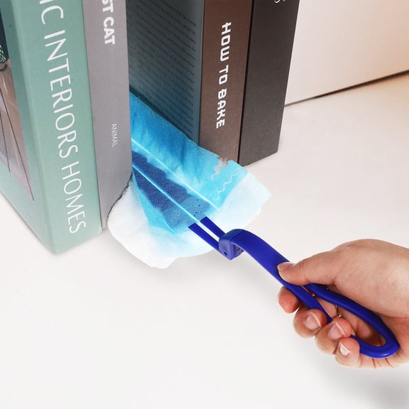 LOLIPPYY 1Set Blue Furniture Duster with Static Electricity and Multiple Replacement Heads