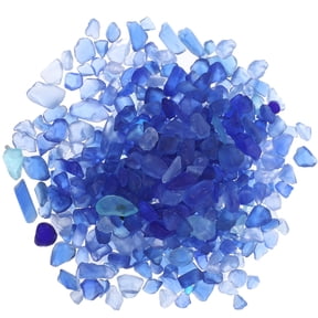 LOLIPPYY Eco-Friendly Blue Glass Gravel for Fish Tank Decoration 1Set
