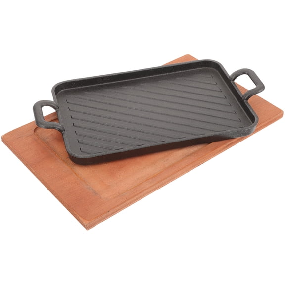 LOLIPPYY 1Set Cast Iron Stove Top Griddle Pan for Kitchen Even Heat Distribution Durable