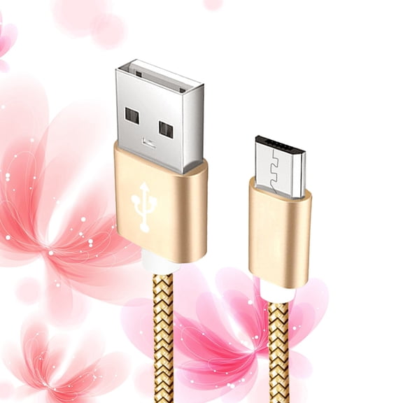 LOLIPPYY 1Set Charging Cables for Multiple Devices Gold Nylon for Quick Charging