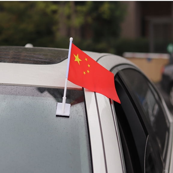 LOLIPPYY 1Set Chinese National Flag Stick Flag Red Material for Party and Parade Decor