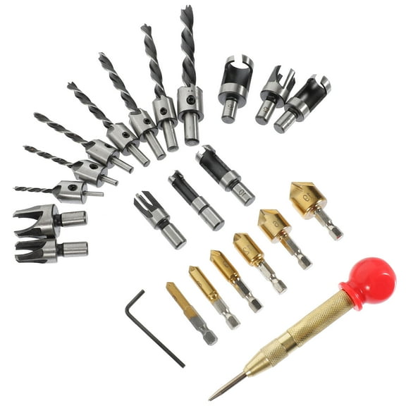 LOLIPPYY 1Set Compact Wood Plug Cutter Drill Bit Set for Precise Industrial Woodworking and Home Improvement