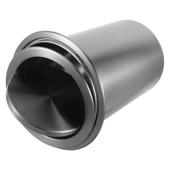 LOLIPPYY 1Set Countertop Built in Stainless Steel Garbage Can with Silent Swing Lid for Kitchen
