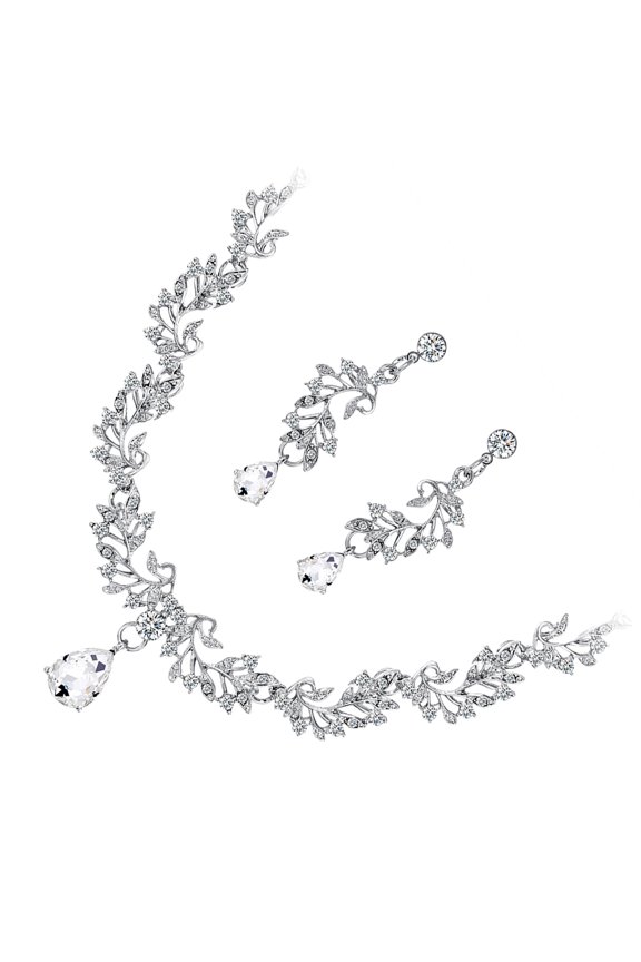 1Set Creative Plated Danglers and Neck Pendant Wedding Jewelry Decor for Home Use