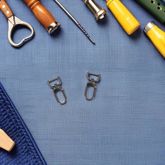 LOLIPPYY Dark Grey Metal Hook Swivel Clasp Set for Purse Strap, Bag Buckle Hardware Repair Accessories