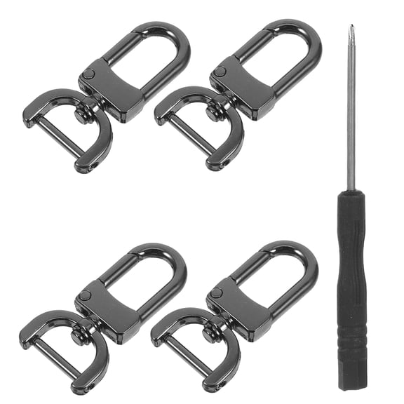 LOLIPPYY 1Set Detachable Snap Hook Swivel Clasp Metal Buckle Clip with Screwdriver for Bag Strap Repair