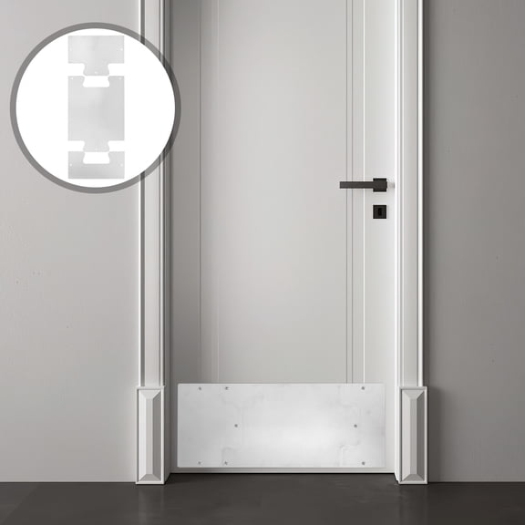 LOLIPPYY 1Set Door Kick Plate Stainless Steel Satin Finish Heavy Duty Scratch Resistant for Interior Exterior