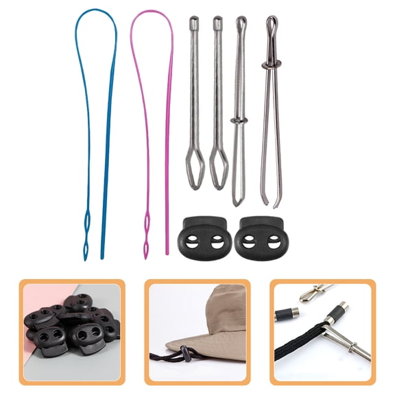LOLIPPYY Drawstring Threader Tool Set for Home Use, Stainless Steel and Plastic, Assorted Colors, Easy Threading Accessory