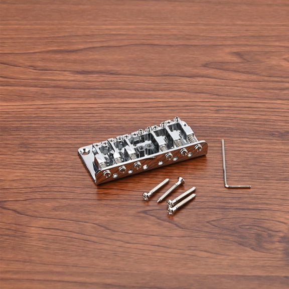 LOLIPPYY Metal Bridge for 6-String Electric Guitar with Plated - 1 Set Replacement Part
