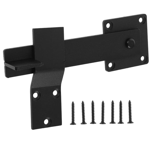 LOLIPPYY 1Set Easy Install Black Gate Latch Lock for Sliding Doors Heavy Duty Rust Resistant