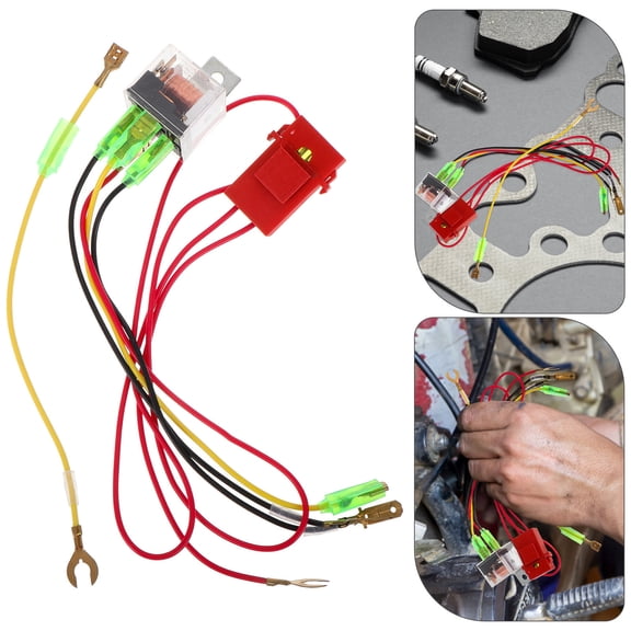 LOLIPPYY 1Set Easy Install Horn Wiring Harness Kit for Motorcycle and Car 12V and 24V Compatible