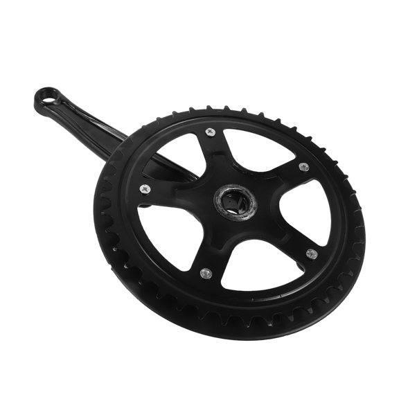 LOLIPPYY 1Set Efficient Performance 40T Single Chainring Bike Crankset Black Alloy Crank Arm Set