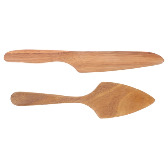 LOLIPPYY 1Set Cake Cutter and Wooden Server Set for Wedding Party and Home Use
