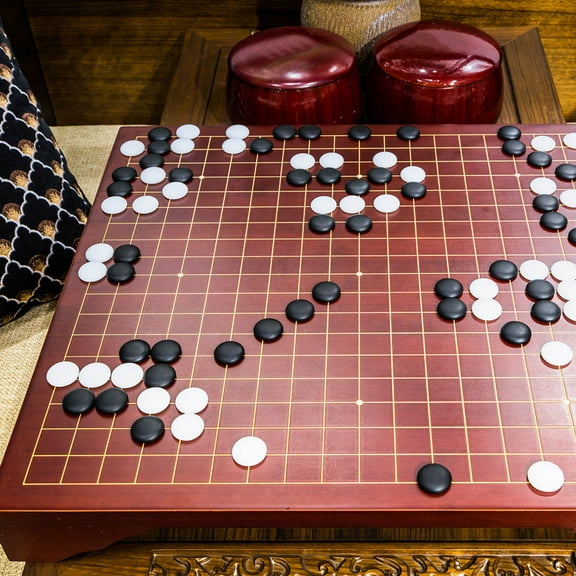 LOLIPPYY 1Set Flat White Glass Go Chess Stones Durable Premium Game Accessories