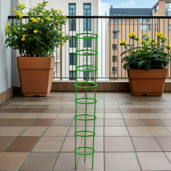 LOLIPPYY 1Set Flexible Green Plant Support Cage Adjustable Tomato Trellis for Garden Pots