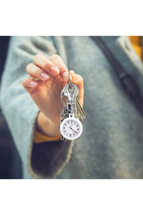 1 Set Stainless Steel Pocket Fob Watch for Women Simple and Telling