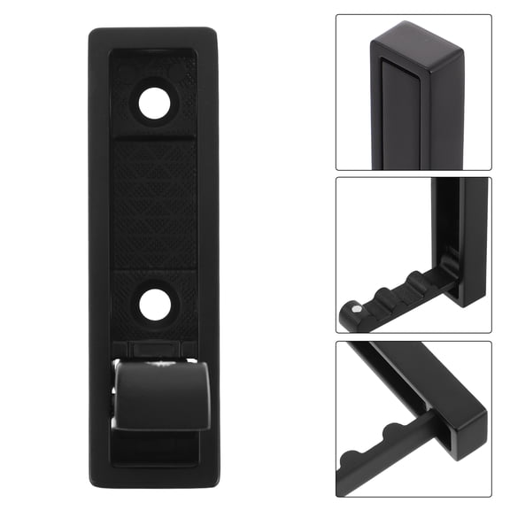 LOLIPPYY 1Set Foldable Wall Mount Hook Zinc Alloy Space Saving Black Coat Hanger for Wardrobe Ceiling Door