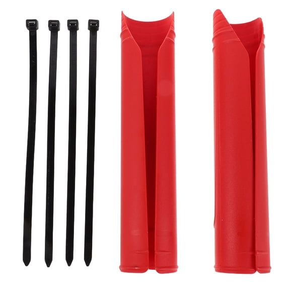 LOLIPPYY Red Front Fork Shield Protector Set, Plastic Motorcycle Fork Guard for Off-Road and Dirt Bike