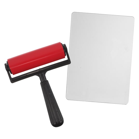 LOLIPPYY 1Set Gel Printing Plate Set with Roller and Brush for Versatile Crafting and Card Making