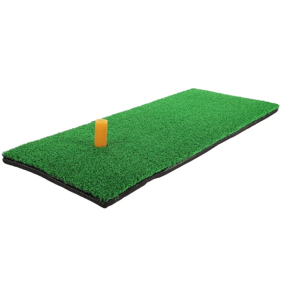 LOLIPPYY 1Set Golf Practice Mat Green Artificial Turf for Golf Hitting and Swing Improvement