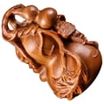 thumbnail image 1 of LOLIPPYY Traditional Chinese Style Gourd Ornament Set in Brown Sandalwood for Good Luck and Home Decoration, 1 of 8