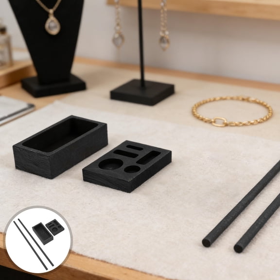 LOLIPPYY 1Set Graphite Melting Casting Kit with Oxidation Prevention for Jewelry and Metal Refining