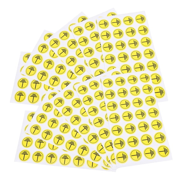 LOLIPPYY 1Set Grounding Warning Decals Yellow Paper Safety Stickers for Electric Panel Precaution