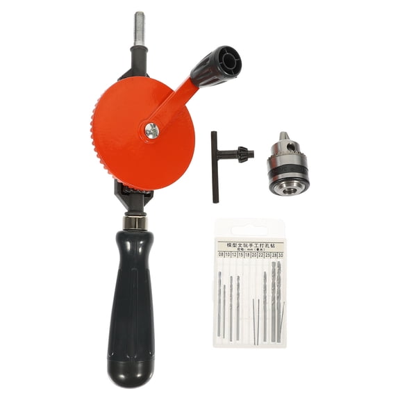LOLIPPYY Handheld Manual Drill Tool Set with Drill Bits for Wood, Plastic, Circuit Board and Projects