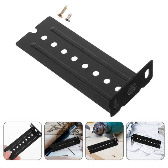 LOLIPPYY 1Set Heavy Duty Keyboard Slide Brackets Black Steel Bottom Mount for Quiet Desk Use
