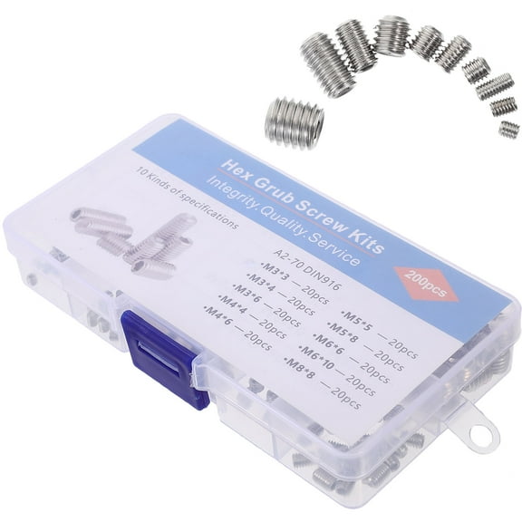 LOLIPPYY Hexagonal Thread Stainless Steel Set Screw Kit for Bathroom Fixtures, 1 Set Hardware Fasteners