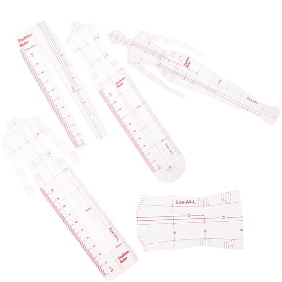 LOLIPPYY Sketching Ruler Drawing Template Plastic 1 Set
