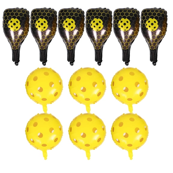 LOLIPPYY 1Set Inflatable Yellow Pickleball Paddle Balloon for Sports Theme Party Decorations
