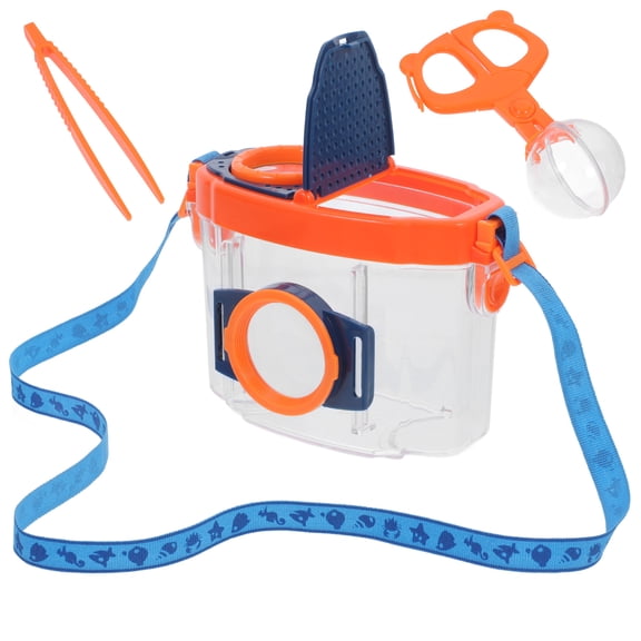 LOLIPPYY 1Set Insect Collecting Box with Magnifier Lid Multicolor for Outdoor Exploration and Viewing