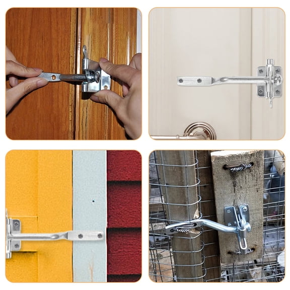 LOLIPPYY Metal Gate Latch with Lock 1 Set for Farm Fence Doors, Carbon Steel Construction