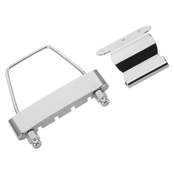 LOLIPPYY 1Set Metal Hardtail Saddle Bridge for Electric Bass Guitar Offers Enhanced Sound Clarity
