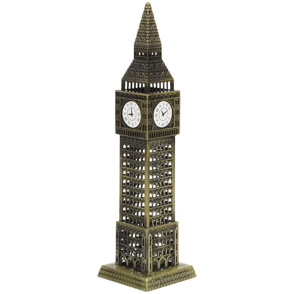 LOLIPPYY Golden Metal Architecture Model for Home Decor Elegant Building Sculpture