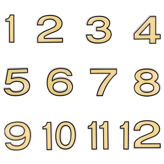 LOLIPPYY Modern Minimalist Yellow Glow Clock Number Replacement Kit for Wall Clocks, 1 Set, Simple Installation