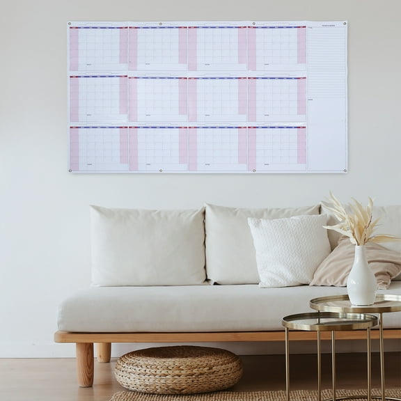LOLIPPYY 1Set Monthly Wall Calendar with Ample Writing Space and Pre Drilled Holes for Easy Mounting