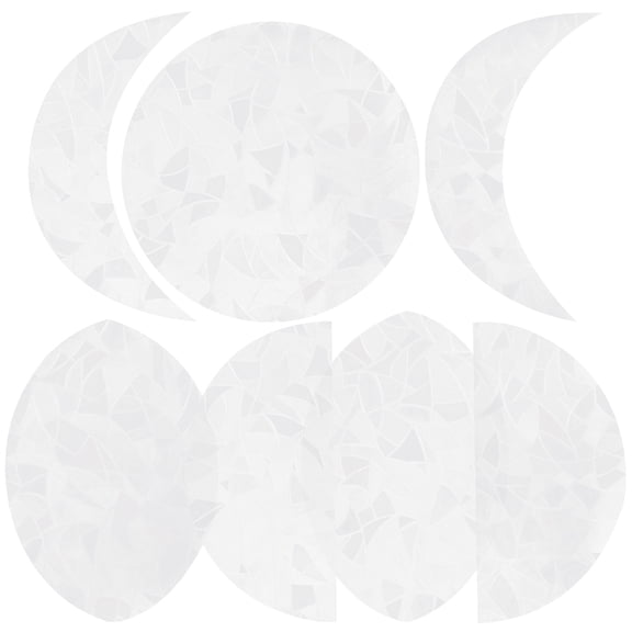 LOLIPPYY 1Set Moon Phase Static Cling Window Decal White Anti Collision Reflective Glass Sticker
