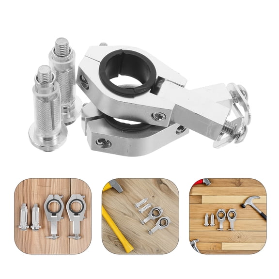 LOLIPPYY 1Set Motorcycle Handlebar Mount Clamp Riser in Silver Metal with Expansion Screws for Atv Dirt Bikes