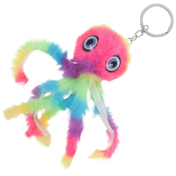 LOLIPPYY Bag Pendant Decoration Plush Octopus Keychain Metal 1Pack Key Chain Pendant