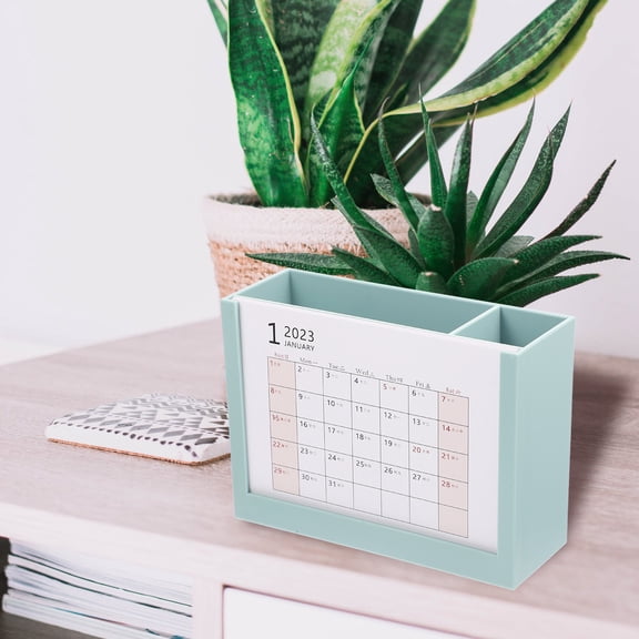LOLIPPYY Multi-Functional Desk Calendar with Pen Holder, Ideal for Organizing and Time Management - 1 Set