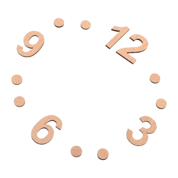 LOLIPPYY 1 Set Natural Wood Clock Number Replacement Kit, Paintable Clock Accessories for Custom Unique Wall Clocks