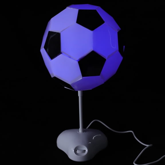 LOLIPPYY 1 Set Soccer Night Lamp in Black ABS Acrylic with Electronic Components PVC for Kids Bedroom Decoration and Fan Gear