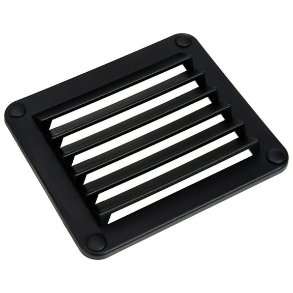 LOLIPPYY 1Set Nylon Black Square Louvered Vent For Marine Boat Ventilation Grill 11.8x4.9in