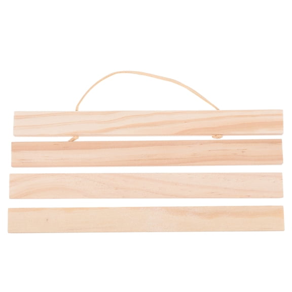 LOLIPPYY 1Set Painting Hanging Kit Wooden Magnet Frame Light Brown for Stable Artwork Display